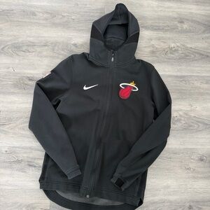 Men's Nike black Miami Heat Therma Flex Showtime full-zip hoodie